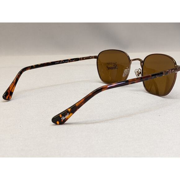 PERSOL PO2476S 108133 Brown Square Unisex Sunglasses, Brown/Brown, 52 mm - Picture 8 of 12